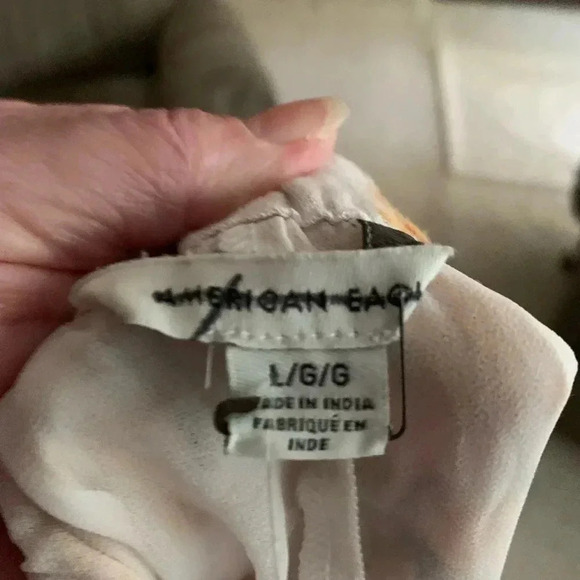 Flower Pattern ladies Skirt with a tie on the front & part elastic size XL - Picture 4 of 5